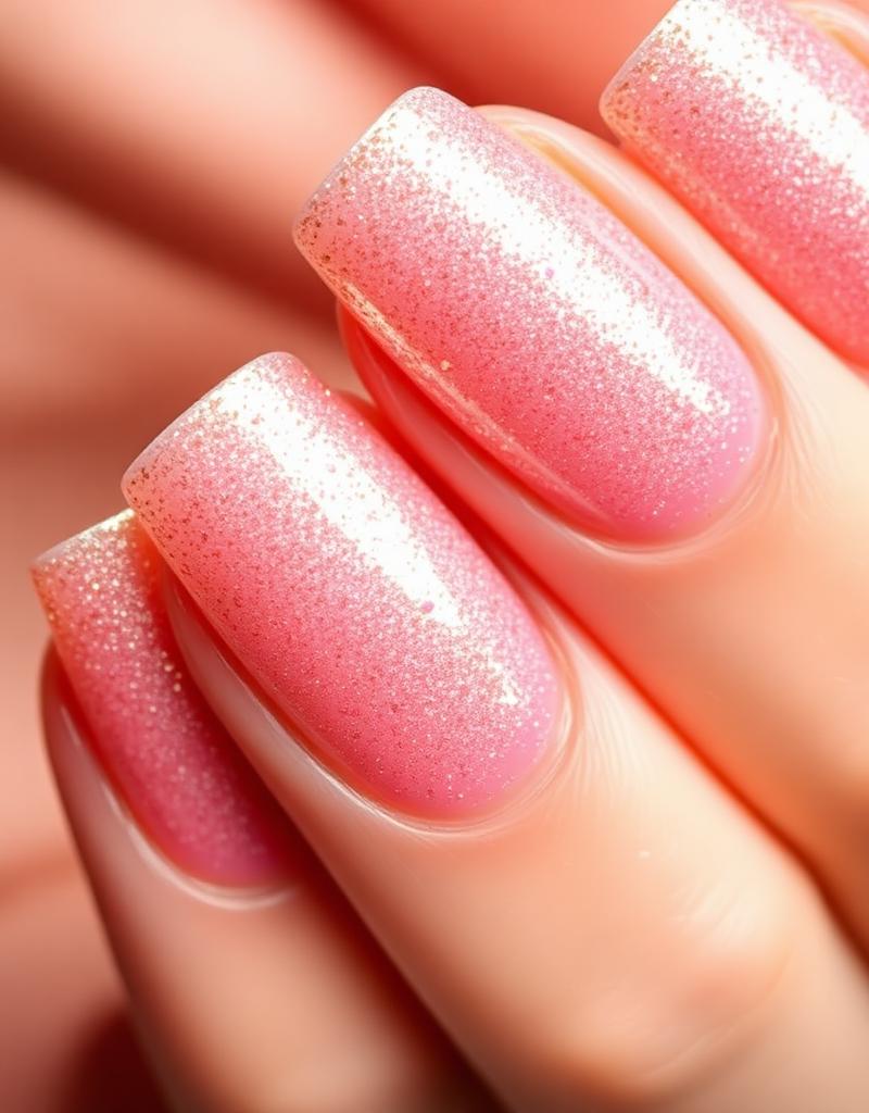 Ombré glitter rosado